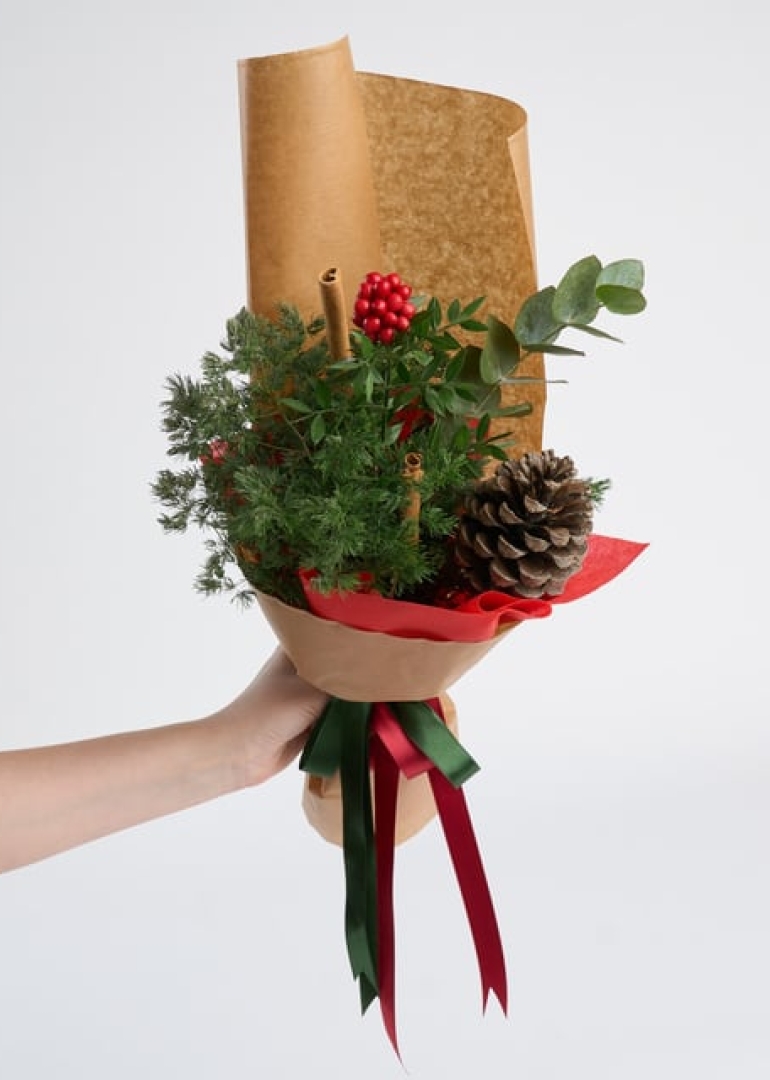 Kurdeleli Kraft Bukette Kokina ve Mirkeladus